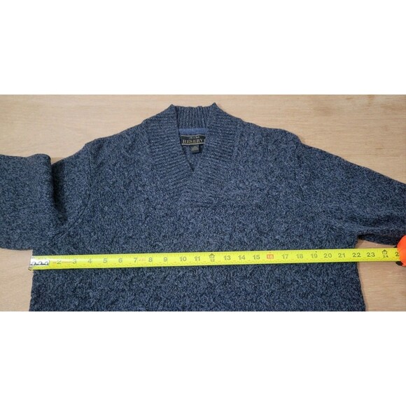 Jos a Bank Reserve Blue Shawl Sweater V Neck Wool Blend Size Medium In Men's - Picture 10 of 11